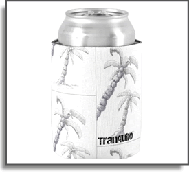 Island Life - Tranquilo - Palm Tree - Island Art by Yotigo Koozie